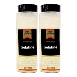 Gelatine 2 x 650g Powdered - Chef William - Large Tub - High Bloom