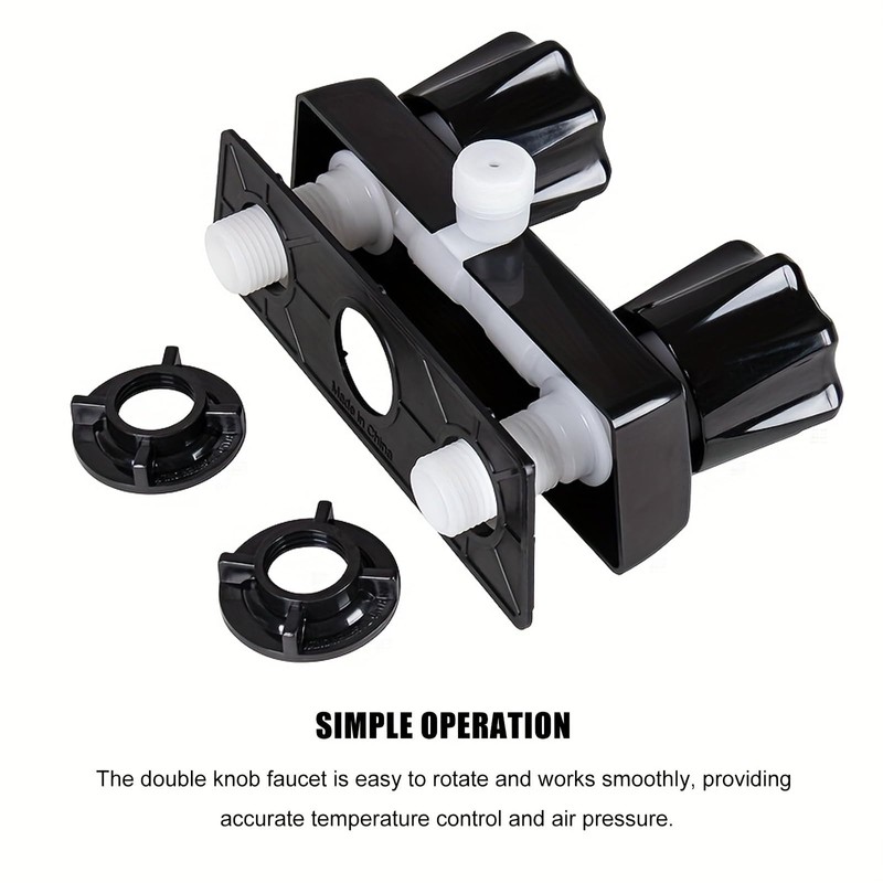 Autokemat 4" RV Shower Valve Diverter Faucet Black