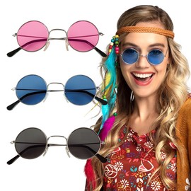 Boland Boland - Partybrille im Set, 3 Stück, Brillen für Erwachsene, Spaßbrille, ohne Sehstärke, Sonnenbrille, Bad Taste Outfit, Zubehör für Faschingskostüme, Rosa, Schwarz