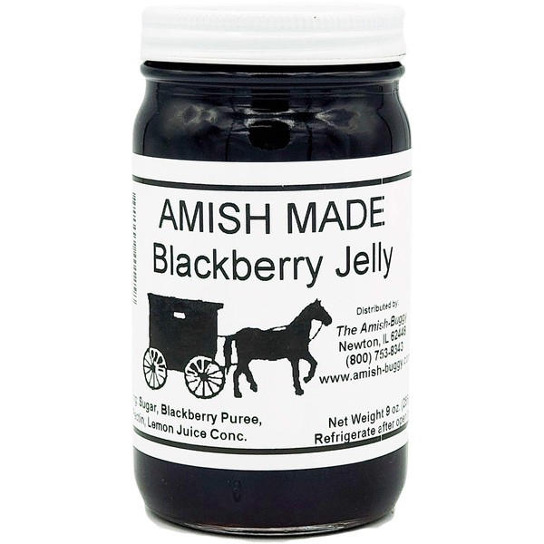 Amish Jelly, Blackberry - 8 Oz Jar - Qty 3