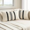MIULEE Pack of 2 Boho Pillow Covers Black 12x20 Inch