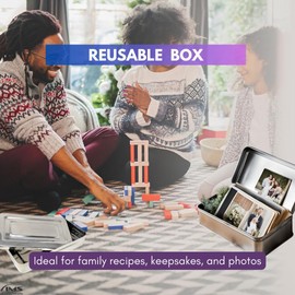 Rectangular Stainless Steel Boxes Empty Storage Organizer Containers w/Lids for Small Items Portable Bins to Hold Accessories Gadgets All Purpose Home Utility Box (Plain - 10" L x 6" W x 2" H)