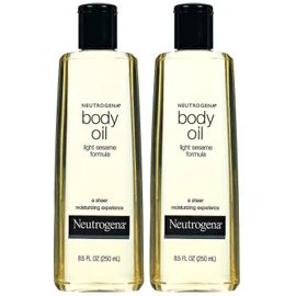 Neutrogena Lightweight Body Oil for Dry Skin, Sheer Moisturizer in Light Sesame Formula, 8.5 fl. oz (Pack of 2)