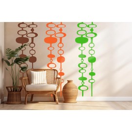 Mid Century Modern Wall Decal | Retro 1950s Design | Peel and Stick Vinyl Sticker | 80"H x 22"W