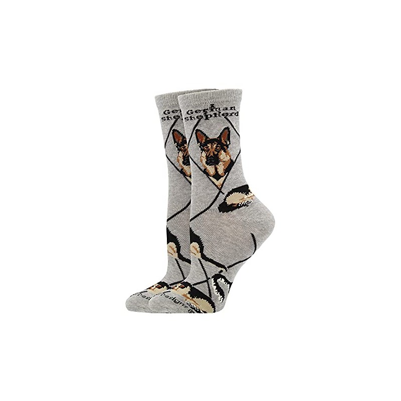 WHD German Shepherd Socks (Gray, Medium)