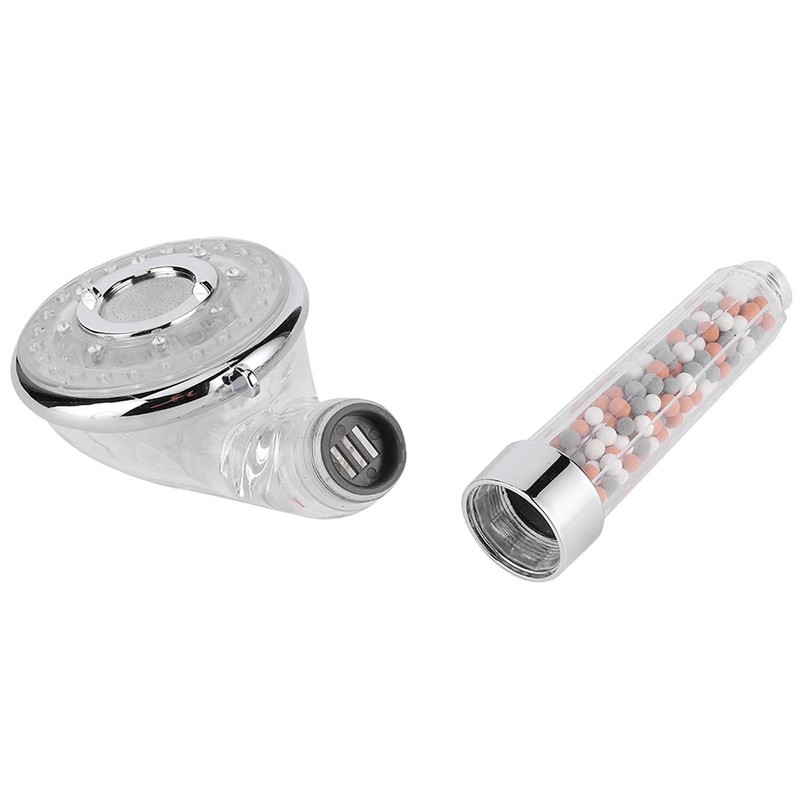 LED Negative Ion Shower Head Handheld WaterSaving Pressurized Hand Shower