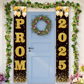 Prom Decorations Prom 2025 Graduation Font Porch Welcome Sign Class of 2025 Graduation Prom Party Decor Decorations and Supplies for Home Classroom-12×71''