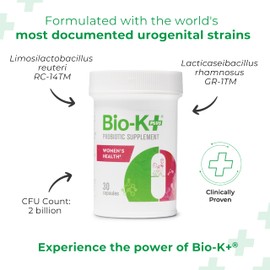 Bio K+ Women’s Health – Probiotic Supplement for Women Supports Vaginal & Urinary Tract Health with 2 Billion CFU 2 Strains, Vaginal Probiotics for Women – 30 Capsules