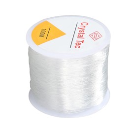 100 m Elastic Elastic Band for Bracelets, Tear-Resistant Jewellery Band, Cord for Bracelets, 1 mm Transparent Beads Thread for DIY Jewellery Crafts