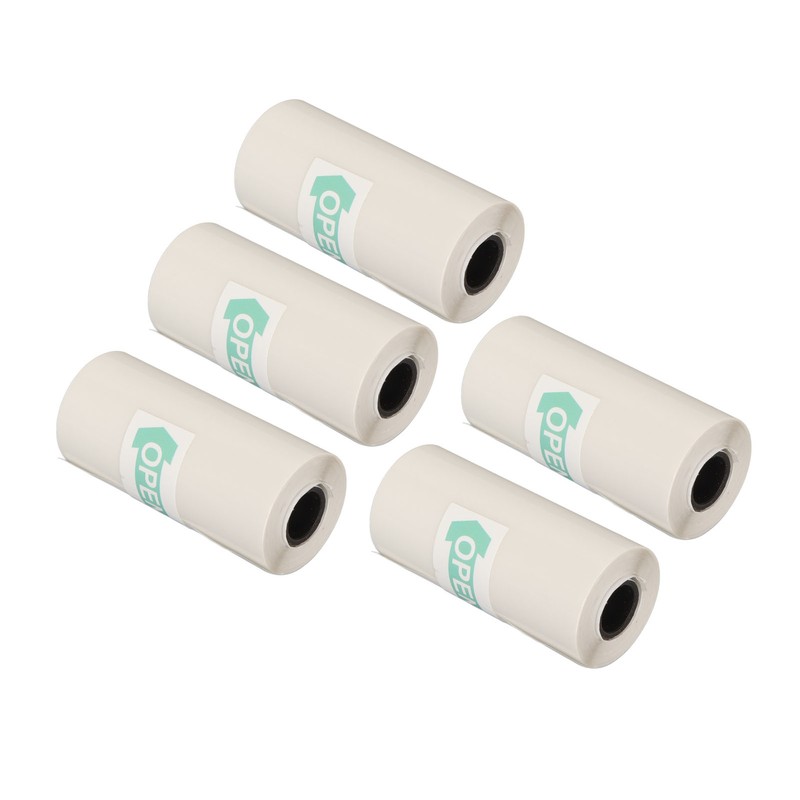 5 Rolls Adhesive Thermal Paper 2.2in Long 1in Wide Printing