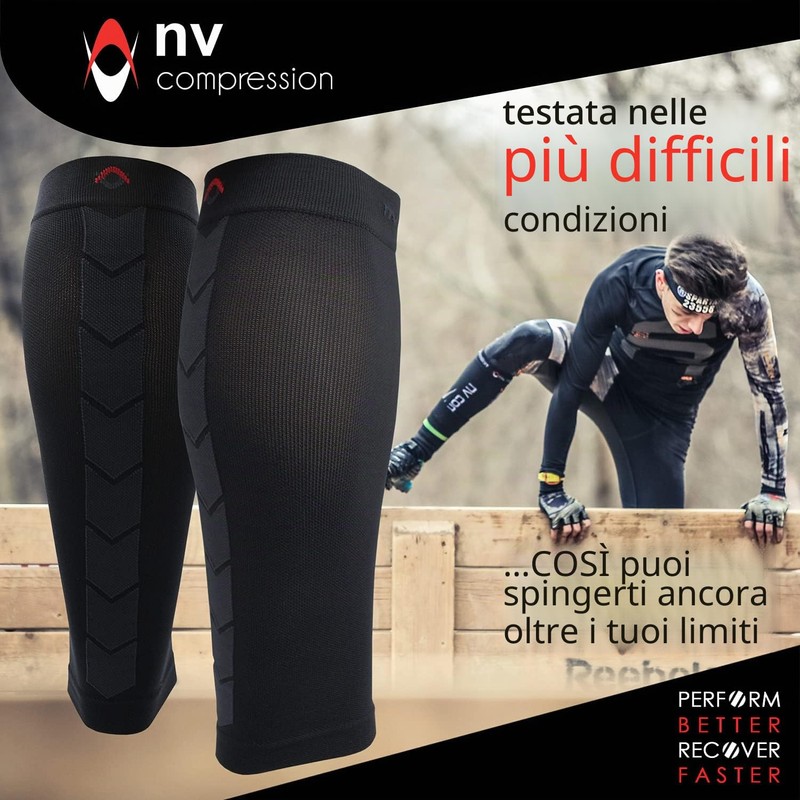 NV Compression 365 fasce di compressione per polpacci - Nero