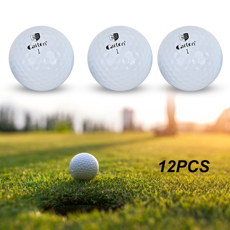 12 PCS/ Pack Dual Layer Tournament Golf Ball Training Practice
