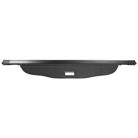 IKON MOTORSPORTS, Cargo Cover Compatible with 2017-2023 GMC Acadia All Models, OEM Style PVC & Aluminum Rod Black Security Rear Trunk Cover Security Retractable Shield, 2018 2019