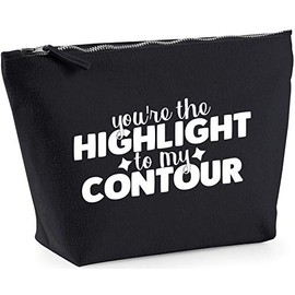 Hippowarehouse You're the highlight to my contour printed make up cosmetic wash bag 18x19x9cm