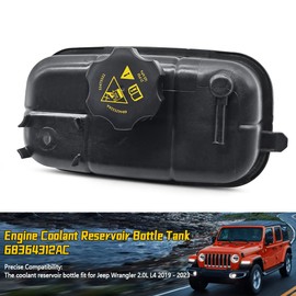 GOLACOD Engine Coolant Reservoir Bottle Replace 68364312AC Compatible with Jeep Wrangler 2.0L L4 2019 2020 2021 2022 2023, Coolant Recovery Bottle 68364312AA 68364312AB