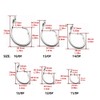 11/0-16/0 Big Game White Forged Offset Circle Hooks Shark &