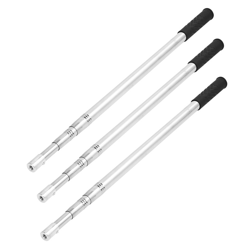 3Pcs 8mm Stainless Steel Harpoon Rod Diddle Net Stick Fishing
