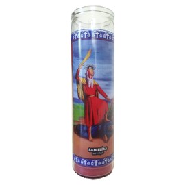 Saint Elijah (San Elias) Red Devotional Candle