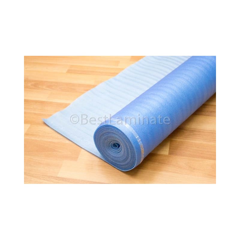 3in1 Vapor Barrier Flooring Underlayment w/Overlap and pre-Attached Tape Strip