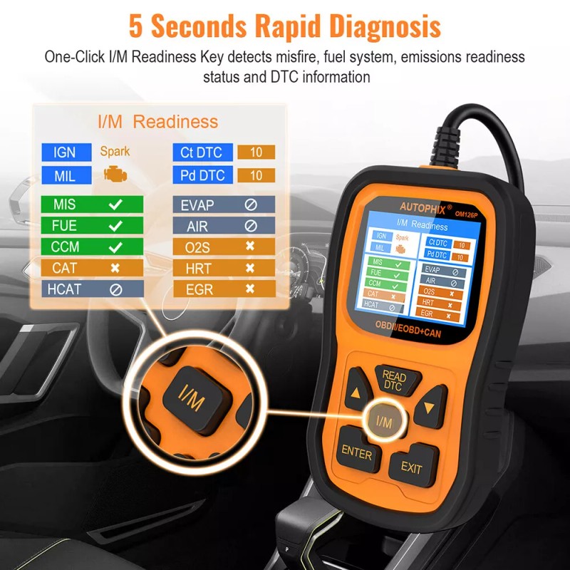 Autophix Automotive OBD2 JOBD Scanner Code Reader Car Check Engine