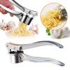 AKOAK 1 Pack Garlic Press, Stainless Steel Ginger Crusher, Rust-Resistant,
