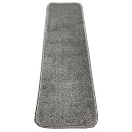 Stair Tread Treads Indoor 7 inch x 24 inch Machine Washable Skid Slip Resistant Carpet Stair Tread Treads Comfy Collection (Set of 13, Grey)