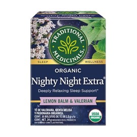 Traditional Medicinals, Té Orgánico Nighty Night Extra Reposo Natural, 1 unidad