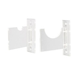 FixtureDisplays® Set of 1 - Baseball Bat Display, Total of 2 Horizontal Wall Mount Brackets, Clear Acrylic Softball Bats Lacrosse Sticks 119997-1PK-FBA