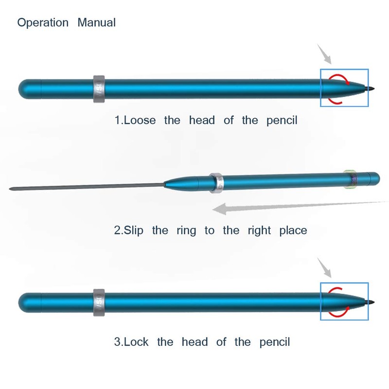 WSD Mechanical Pencil,Drawing Pencils,Sketch Pencils,Magnetic Control Pencil,Pencil Refills Diameter2.0mm, 2B