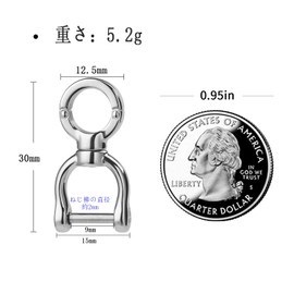 [TISUR] Hobby DIY D-Ring Leathercraft Hardware Spare Key Case Keychain 360 Degree Rotation Anti-Theft Stainless Steel
