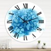 Designart 'Blue Turquoise Cloud Abstract' Modern wall clock - 36