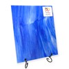 8" X 12" Steel Blue, White Opal Wissmach Stained Glass