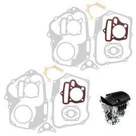 TNJPSEK 2 Pack 125cc 54mm Bore Cylinder Gasket Kit, Chinese Engine Head Stator Clutch Intake Gasket Compatible with 110cc 125cc Engine ATV Dirt Bike Go Kart Quad 4 Wheeler Dune Buggy (1P54FMH 1P54FMI)