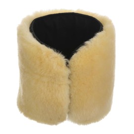 Hollert Lambskin Knee Pads Black/Yellow (1 Piece) Joint Protector Knee Warmer 100% Merino Sheepskin, black