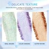 9-Color Glitter Eyeshadow Palette,Shimmer Eyeshadow Palette,Matte Shimmer E-yeshadow P-alette,White &