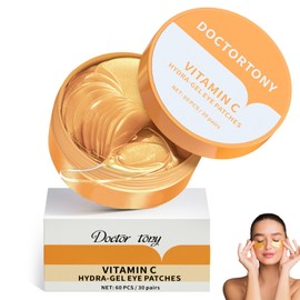60Pcs Augenpads, Augenpads Gegen Augenringe, Vitamin-C Under Eye Patches, Collagen Augenpads, mit Vitamin C, Anti Aging Augen Pads, für Augenpflege, gegen Tränensäcke und Falten