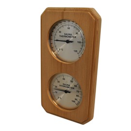 Cedar Sauna Thermometer and Hygrometer - Vertical