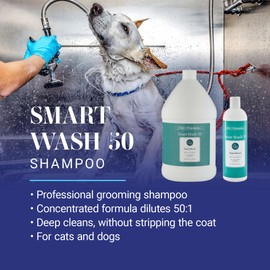 Chris Christensen SmartWash50 Ultra Concentrated Dog Shampoo, Makes up to 50 Bottles, Groom Like a Professional, Delightfully Fragranced, Suitable for All Coats, Made in The USA (Tropical - Breeze)