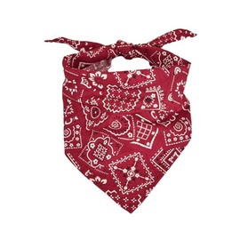Pet Dog Bandana,1Pcs Cotton Triangle Pet Bib Scarf Red Geometric Pattern Dogs Neckerchief Adjustable Cat Bandana Dog Bandanas for Small Medium Dogs Pets Gifts Party Supplies,63 * 43 * 43cm