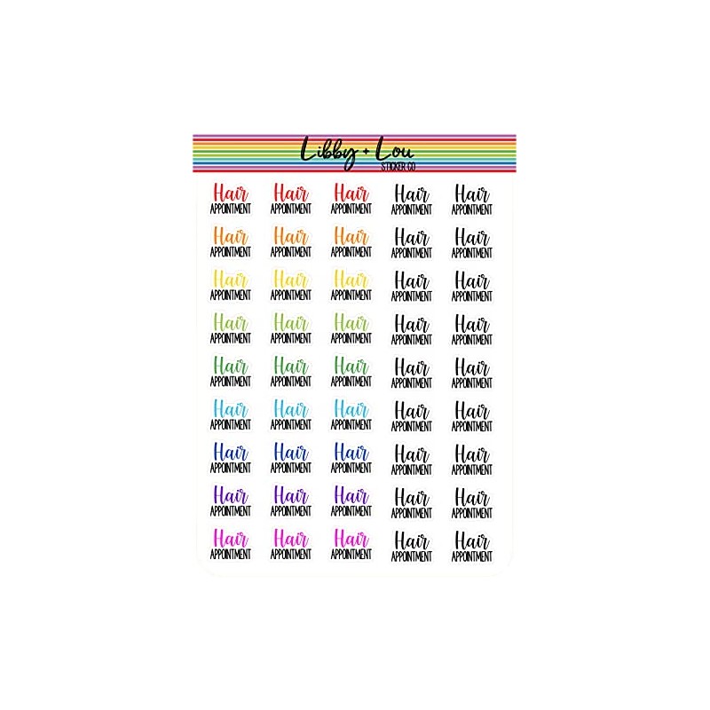 Hair Appointment Planner Stickers | Libby and Lou Sticker Co