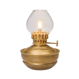 Thous Winds Luminara Mini Oil Lamp, Outdoor Kerosene Oil Lantern, Windproof Light for Outdoor Camping Garden Home Decor, Brass