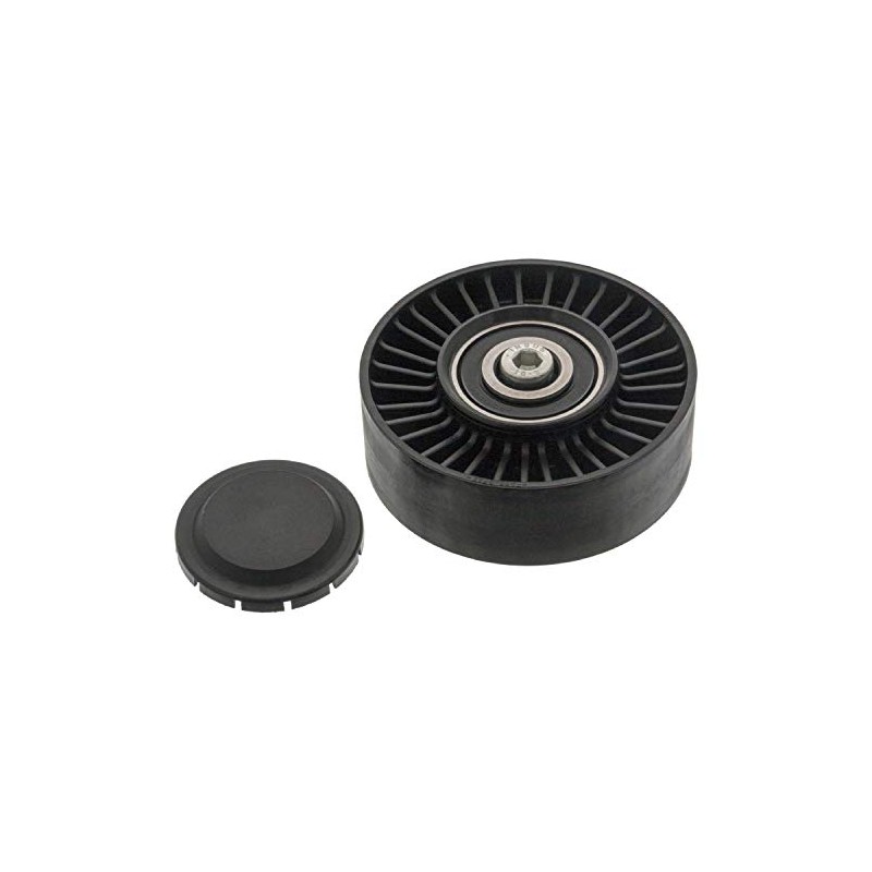 febi bilstein 34172 Pulley for V-Ribbed Belt with Screw Black