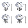 MroMax 5Pcs Crystal Zinc Alloy Cabinet Knobs 30mm Diamond Shape