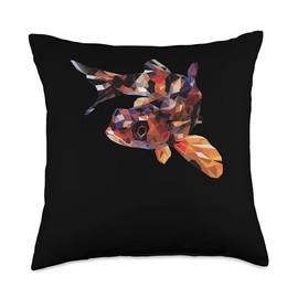 Kuhli Loach Low Poly Art Throw Pillow