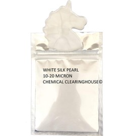 Mica Powder White Pearl White Silk 16 oz. / 454 Gram Epoxy Resin Floors and Countertops Metallic Color Pigment - 1 Pound resealable Container