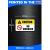 Caution Restricted Area Warning Stickers x10 Peel and Stick 100mm