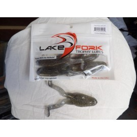 LAKE FORK LFT TROPHY LURES LAKE FORK FROG SMOKED PEARL