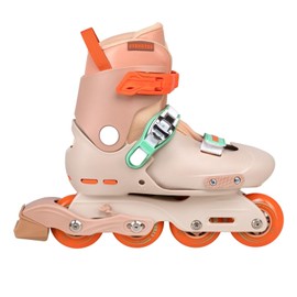 C SEVEN C7skates Nostalgic Jr. Inline Skates for Girls, Boys, and Youth (Tangerine, Size M)