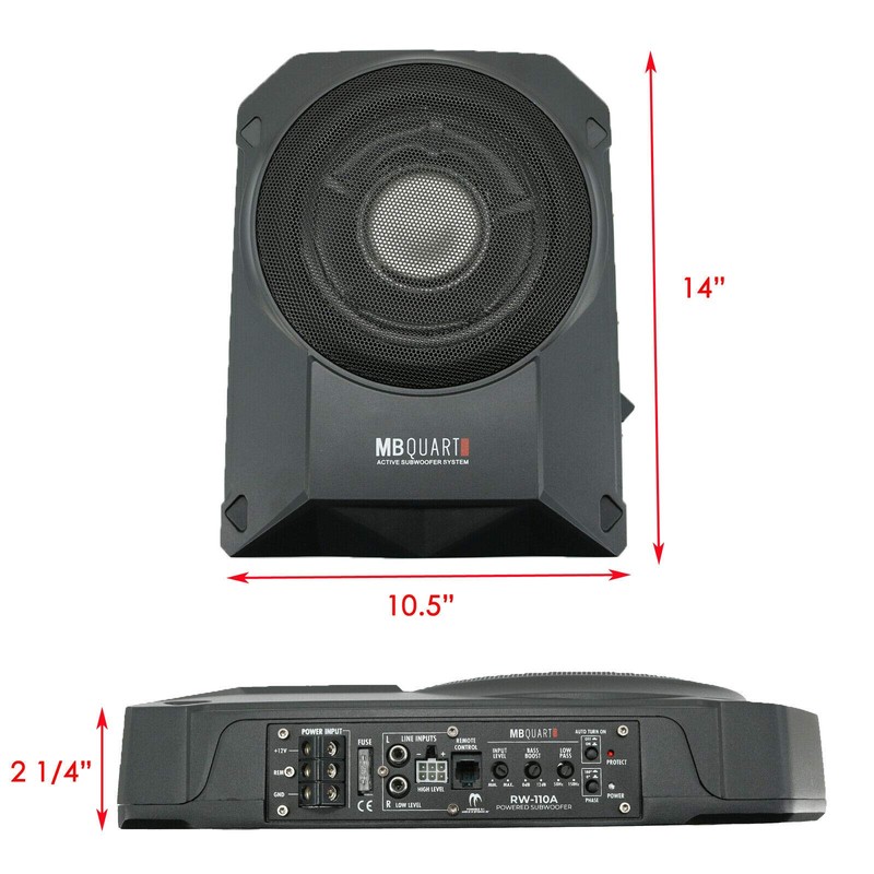 MB Quart RW-110A 800W Reference Series 10" 4-Ohm Power Subwoofer