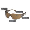 Gateway Safety 4686 UL-Certified StarLite Safety Glasses, Mocha Lens, Mocha